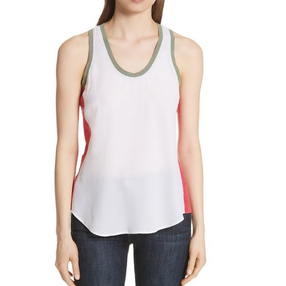 NWT Equipment Silk with Stripes Tank - Picture 1 of 9